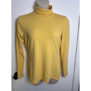 yellow long sleeve turtle neck size large #0955